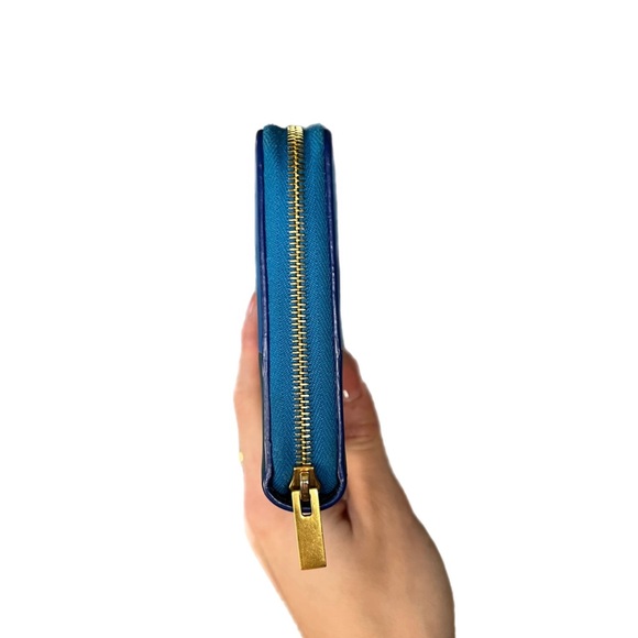 Celine Large Zipped Multifunction Bicolor Calf Leather Wallet - Picture 8 of 14